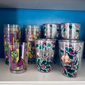 Festive Holiday and Fruit-Themed Acrylic Tumblers